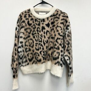 Laneus animal print sweater
